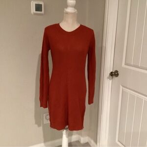 Elegant Red Knit Dress